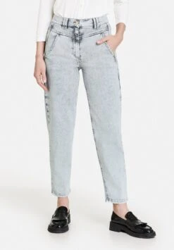 Gerry Weber Mom Fit Mit Washed- - Relaxed Fit Jeans - Light Grey Denim Mit Use