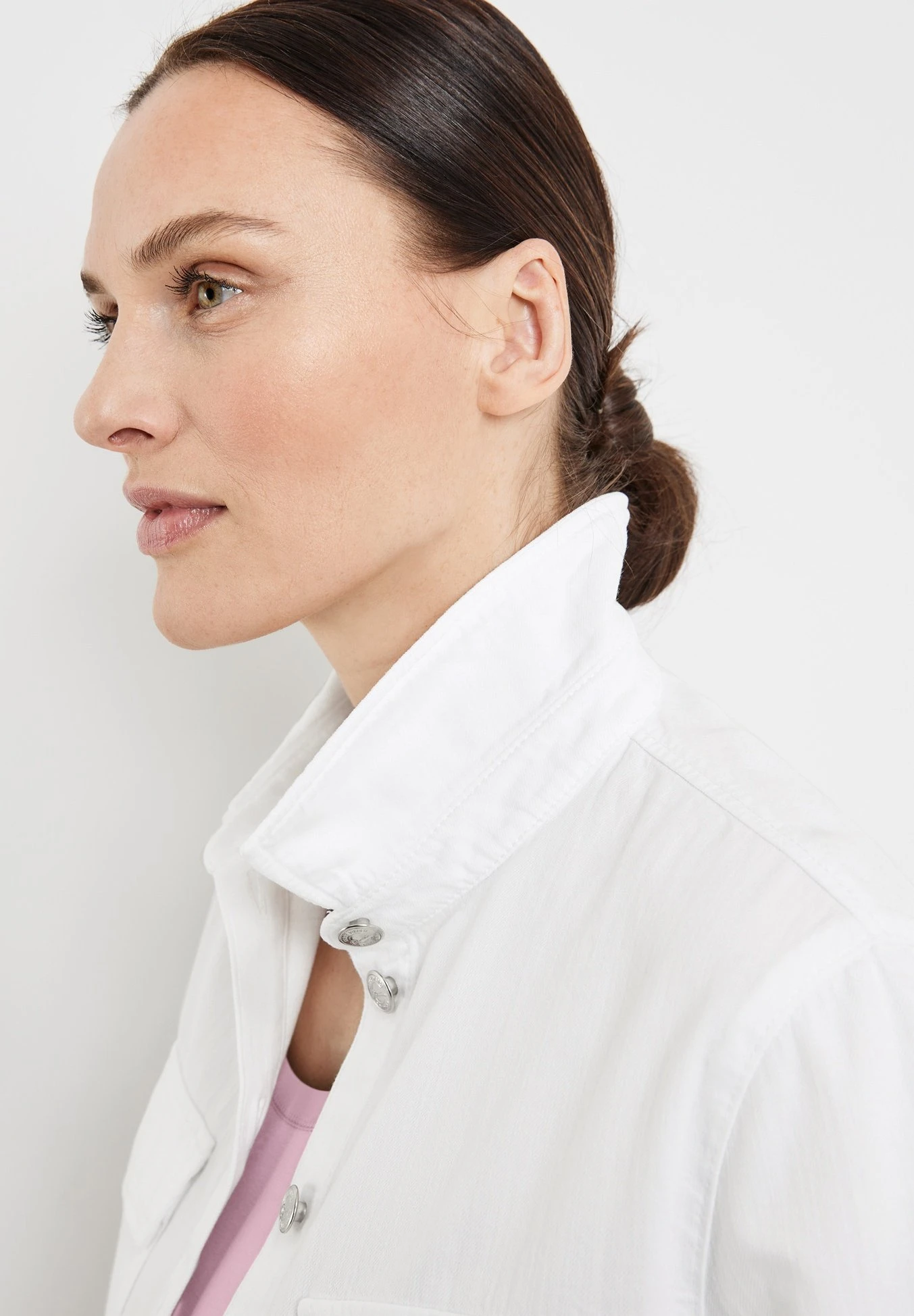 Gerry Weber LangarmMit Grossen Aufgesetzten Tas - Spijkerjas - Weiß 3 Gerry Weber LangarmMit Grossen Aufgesetzten Tas - Spijkerjas - Weiß - Afbeelding 3