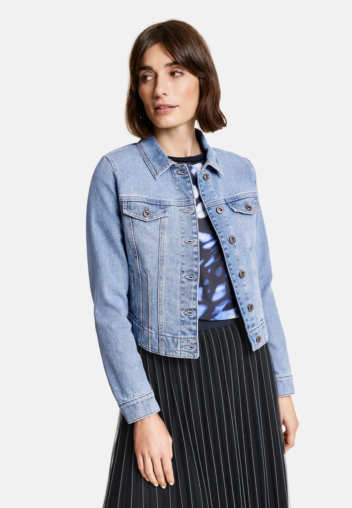 Gerry Weber Langarm GefüttertMit Washed-Out-E - Spijkerjas - Blue Denim Mit Use 1 Gerry Weber Langarm GefüttertMit Washed-Out-E - Spijkerjas - Blue Denim Mit Use