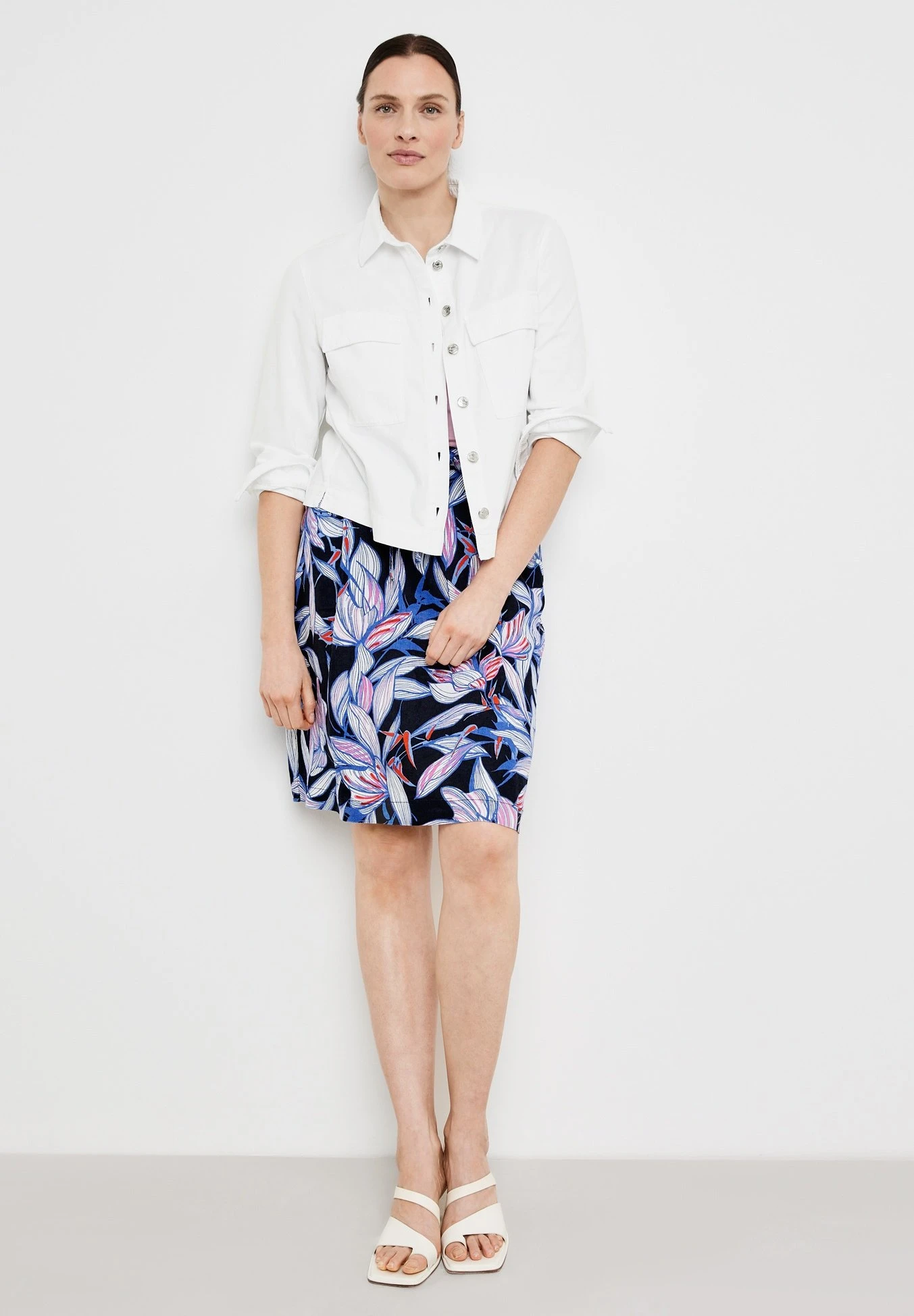 Gerry Weber LangarmMit Grossen Aufgesetzten Tas - Spijkerjas - Weiß 2 Gerry Weber LangarmMit Grossen Aufgesetzten Tas - Spijkerjas - Weiß - Afbeelding 2