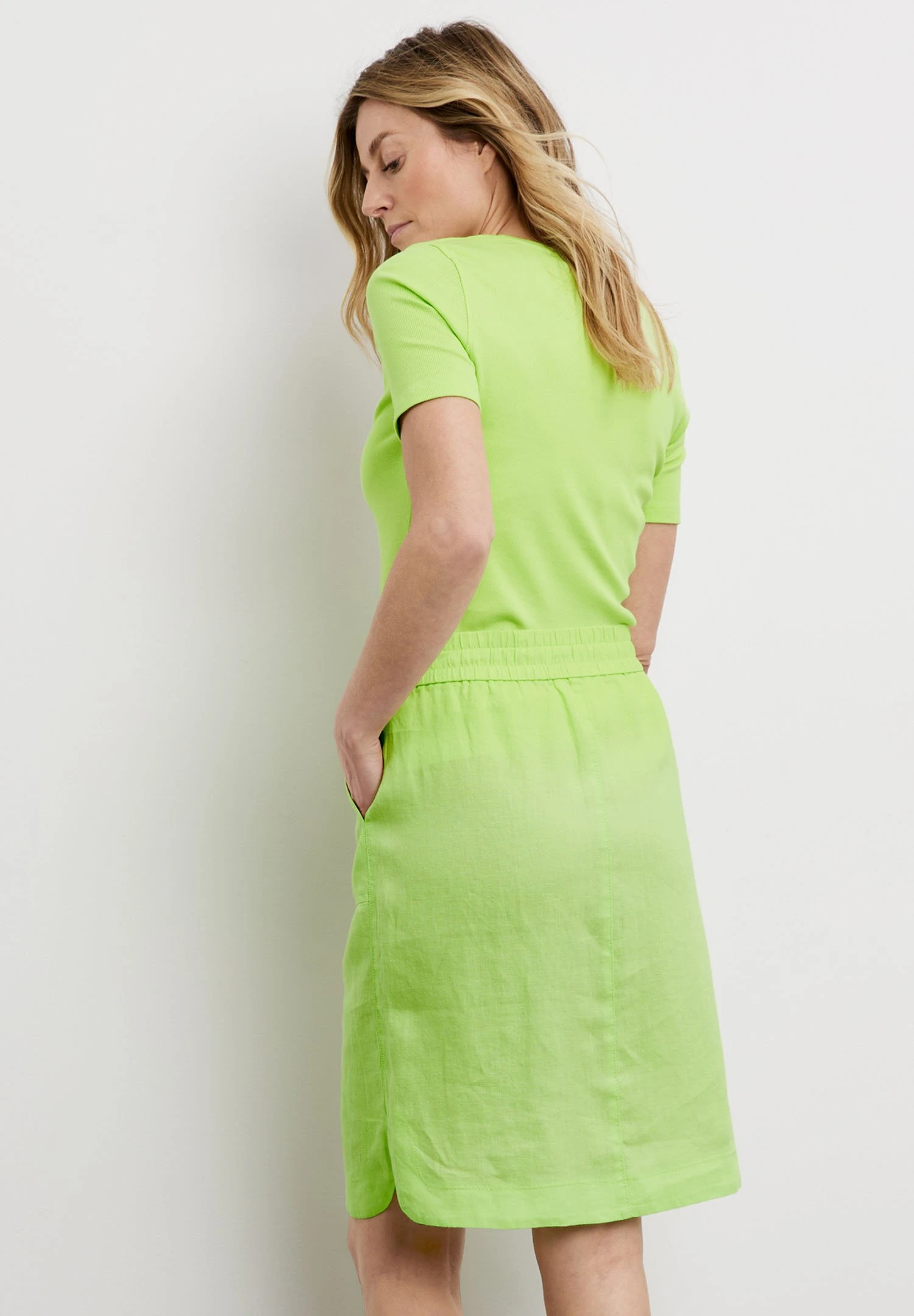 A-Lijn Rok - Light Lime 3 A-Lijn Rok - Light Lime - Afbeelding 3