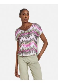 Gerry Weber T-Shirt Print - Grün Lila Pink Druck