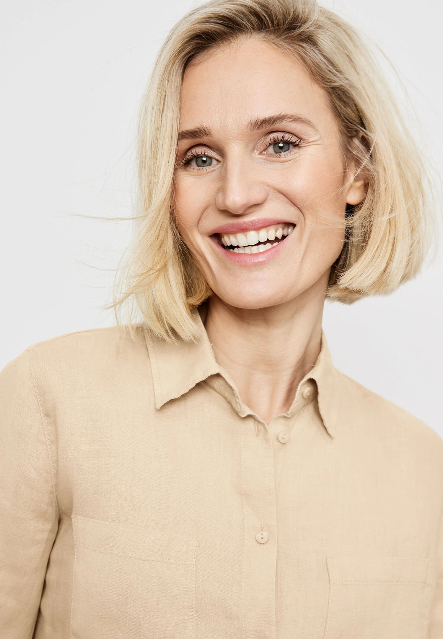 Gerry Weber Kurzarm Halbarm - Overhemdblouse - Sand 5 Gerry Weber Kurzarm Halbarm - Overhemdblouse - Sand - Afbeelding 5