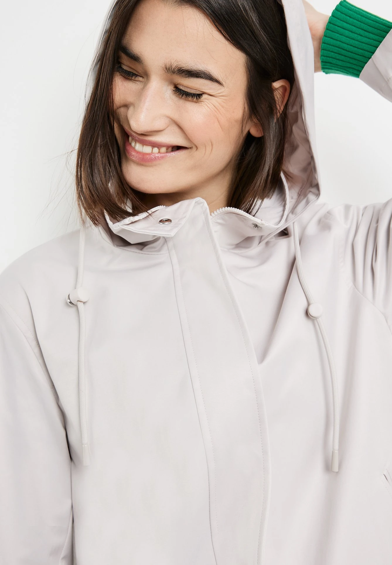 Gerry Weber Mit Stehkragen - Outdoorjas - Kiesel 3 Gerry Weber Mit Stehkragen - Outdoorjas - Kiesel - Afbeelding 3