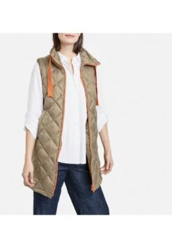 Gerry Weber Lang Mit Farblichem Akzent - Bodywarmer - Khaki -Gerry Weber f7463009e4c94f8ab37163f4504ccdcf